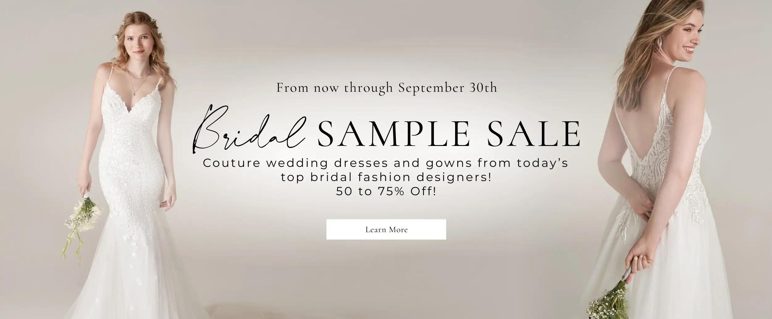 Bridal Sample Sale Banner Desktop