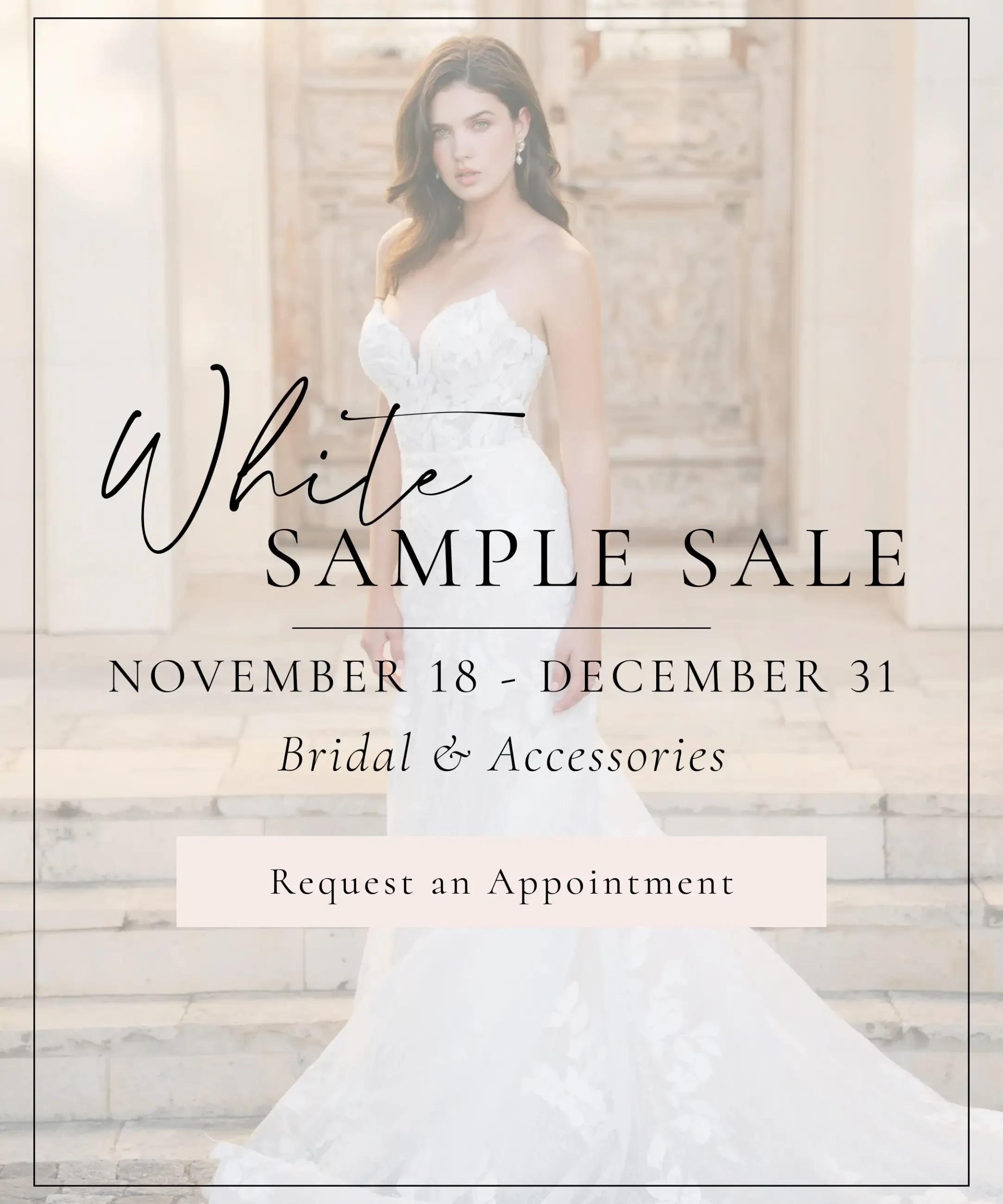White Sample Sale Banner for Mobile